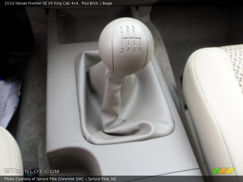  2010 Frontier SE V6 King Cab 4x4 6 Speed Manual Shifter