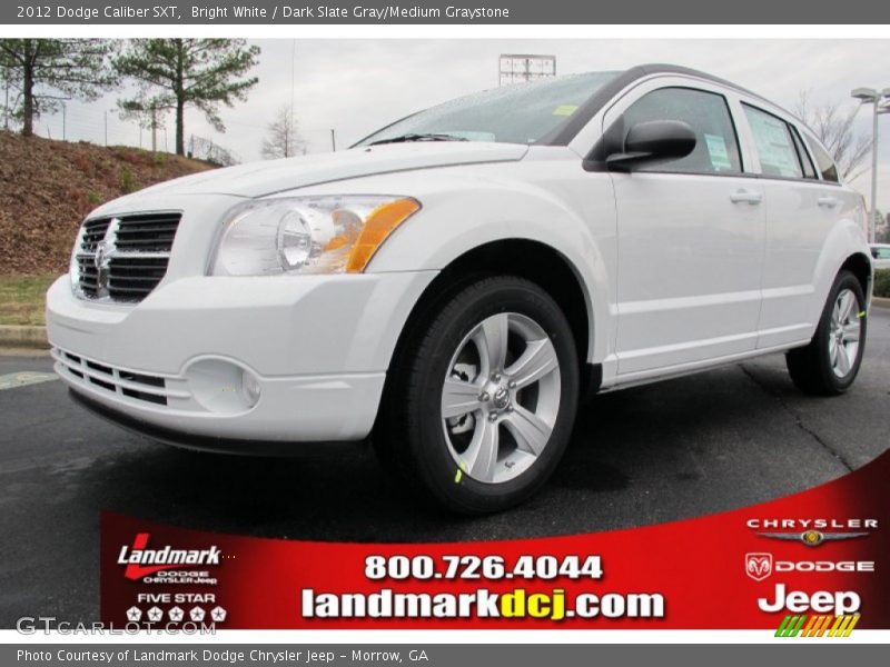 Bright White / Dark Slate Gray/Medium Graystone 2012 Dodge Caliber SXT