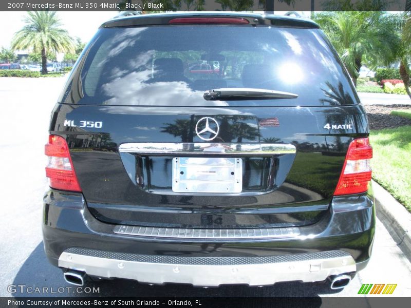 Black / Black 2007 Mercedes-Benz ML 350 4Matic