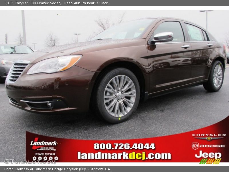 Deep Auburn Pearl / Black 2012 Chrysler 200 Limited Sedan