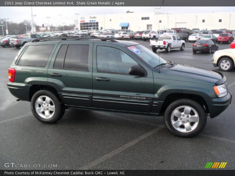 Shale Green Metallic / Agate 2001 Jeep Grand Cherokee Limited 4x4