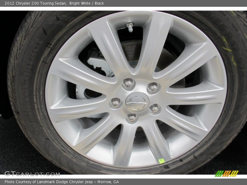 Bright White / Black 2012 Chrysler 200 Touring Sedan