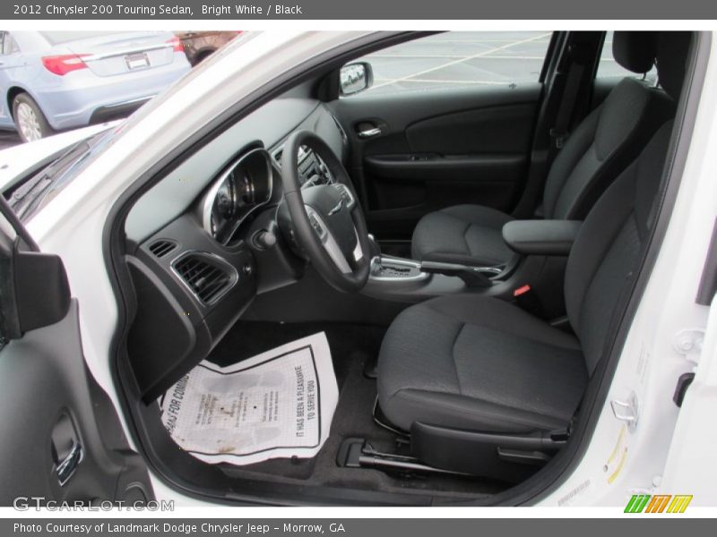 Bright White / Black 2012 Chrysler 200 Touring Sedan