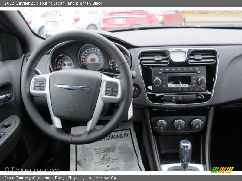 Bright White / Black 2012 Chrysler 200 Touring Sedan