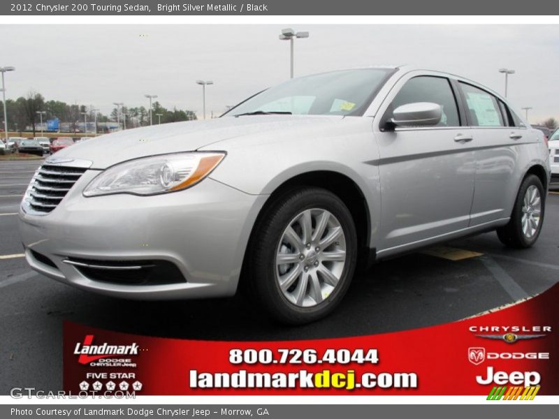 Bright Silver Metallic / Black 2012 Chrysler 200 Touring Sedan