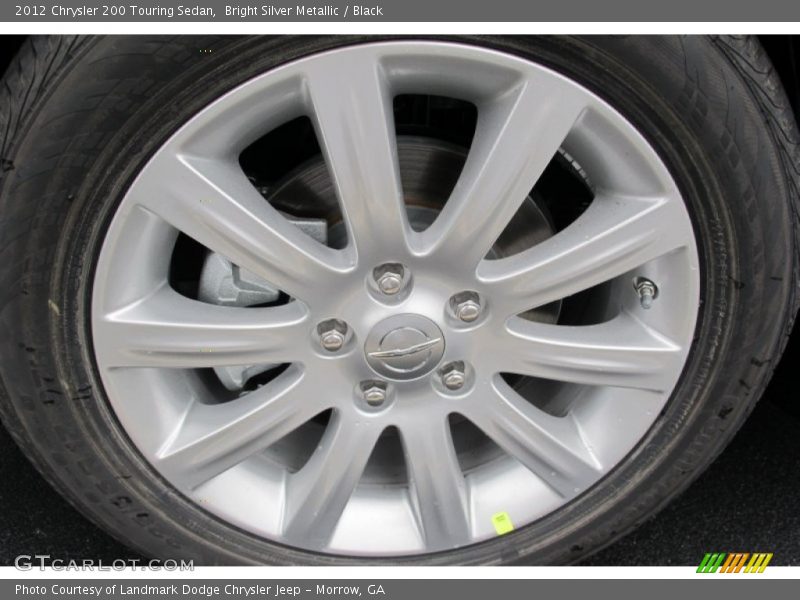 Bright Silver Metallic / Black 2012 Chrysler 200 Touring Sedan