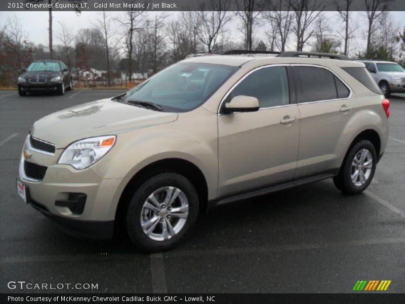 Gold Mist Metallic / Jet Black 2012 Chevrolet Equinox LT