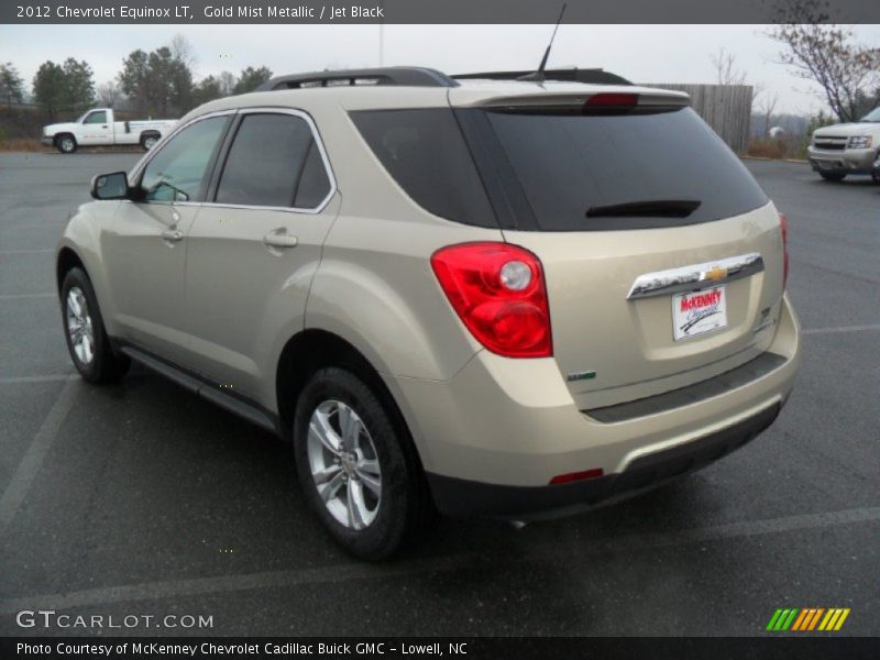 Gold Mist Metallic / Jet Black 2012 Chevrolet Equinox LT