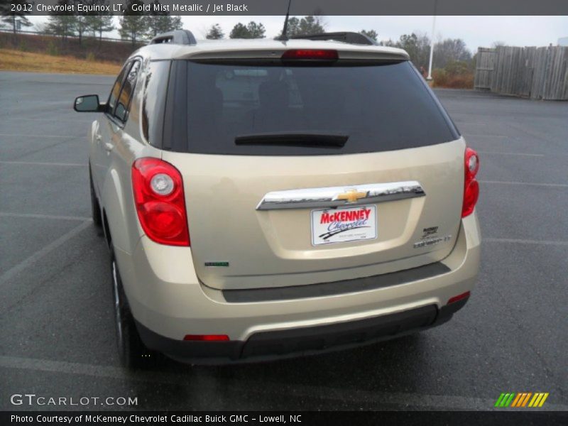 Gold Mist Metallic / Jet Black 2012 Chevrolet Equinox LT