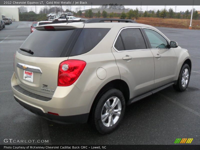 Gold Mist Metallic / Jet Black 2012 Chevrolet Equinox LT