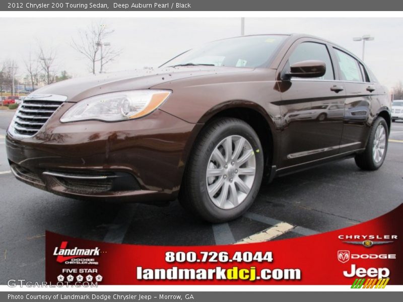 Deep Auburn Pearl / Black 2012 Chrysler 200 Touring Sedan
