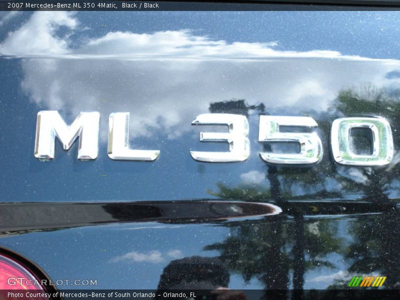 Black / Black 2007 Mercedes-Benz ML 350 4Matic