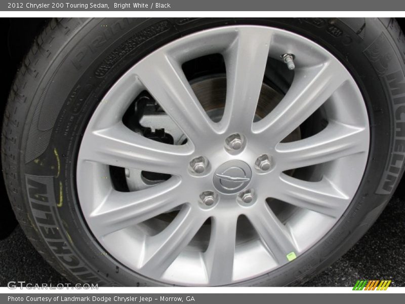 Bright White / Black 2012 Chrysler 200 Touring Sedan