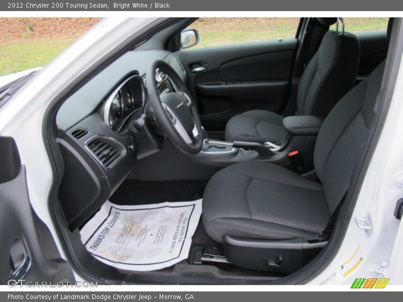 Bright White / Black 2012 Chrysler 200 Touring Sedan