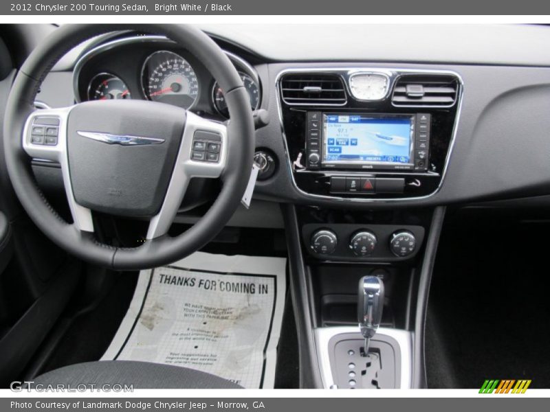 Bright White / Black 2012 Chrysler 200 Touring Sedan