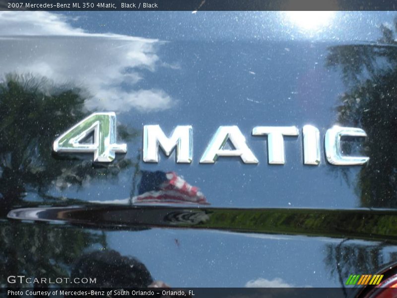 Black / Black 2007 Mercedes-Benz ML 350 4Matic