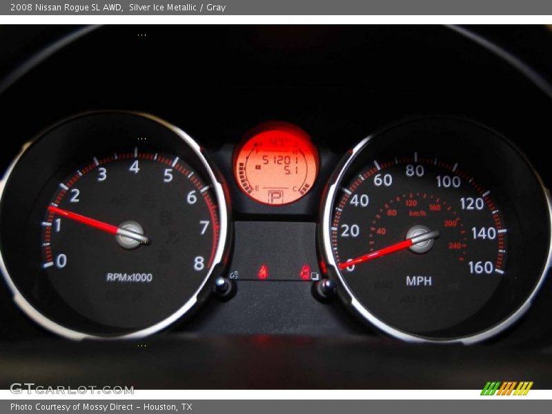 Silver Ice Metallic / Gray 2008 Nissan Rogue SL AWD