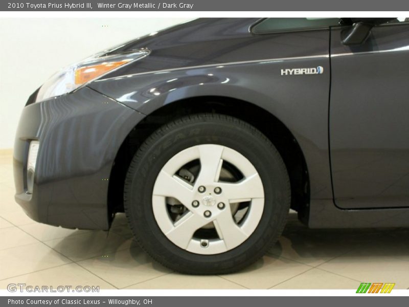 Winter Gray Metallic / Dark Gray 2010 Toyota Prius Hybrid III
