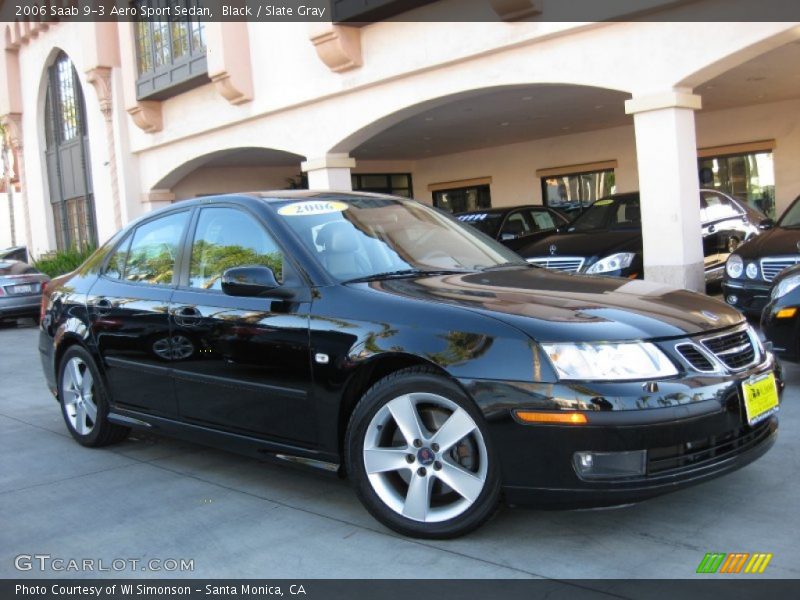 Black / Slate Gray 2006 Saab 9-3 Aero Sport Sedan