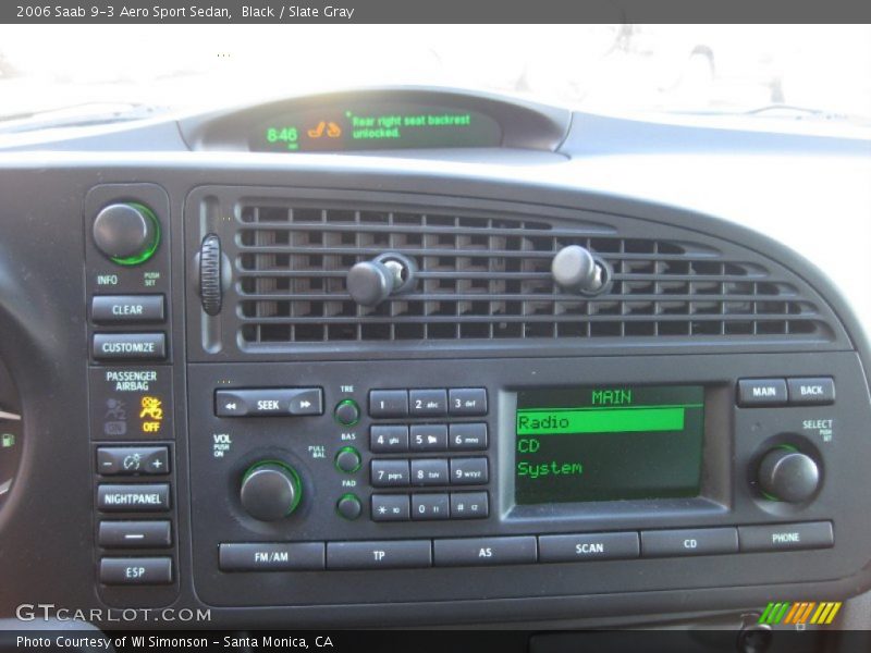 Black / Slate Gray 2006 Saab 9-3 Aero Sport Sedan