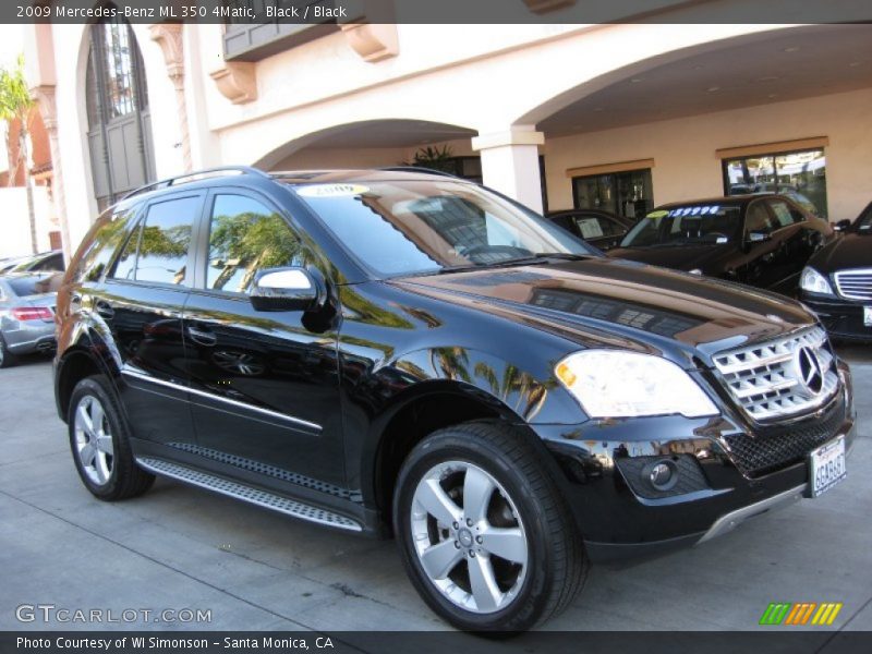 Black / Black 2009 Mercedes-Benz ML 350 4Matic