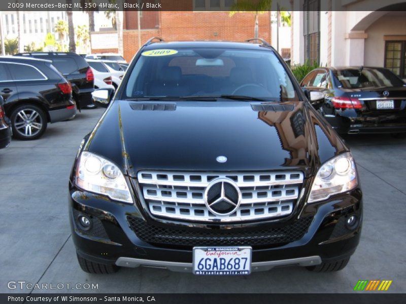 Black / Black 2009 Mercedes-Benz ML 350 4Matic
