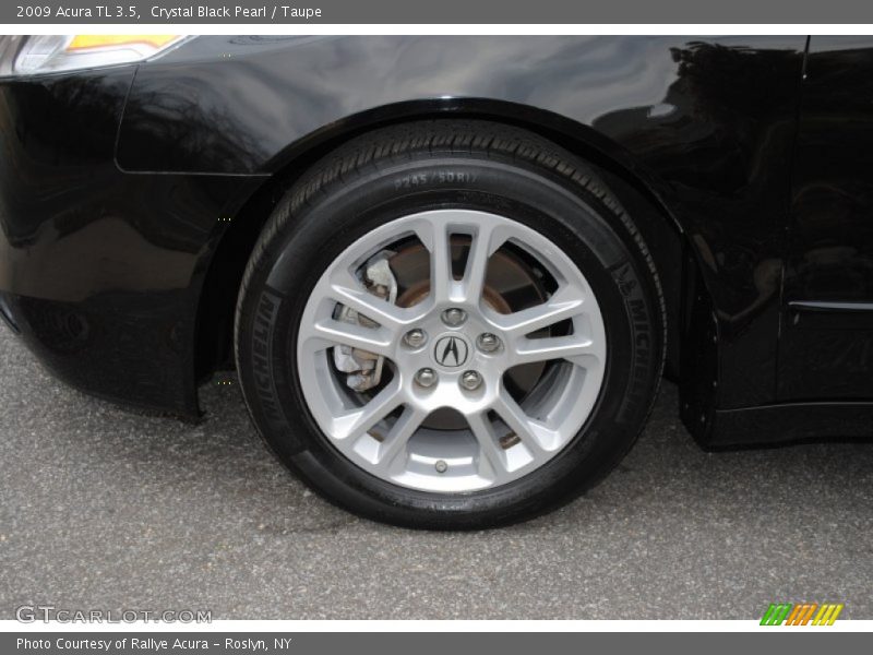 Crystal Black Pearl / Taupe 2009 Acura TL 3.5