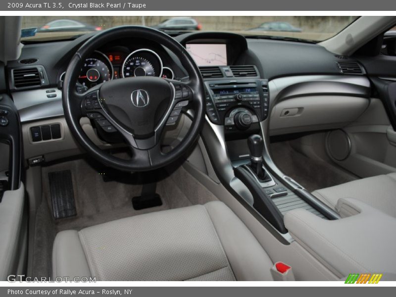 Crystal Black Pearl / Taupe 2009 Acura TL 3.5