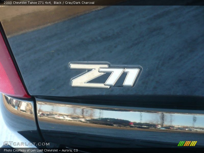Black / Gray/Dark Charcoal 2003 Chevrolet Tahoe Z71 4x4