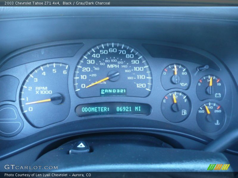 Black / Gray/Dark Charcoal 2003 Chevrolet Tahoe Z71 4x4