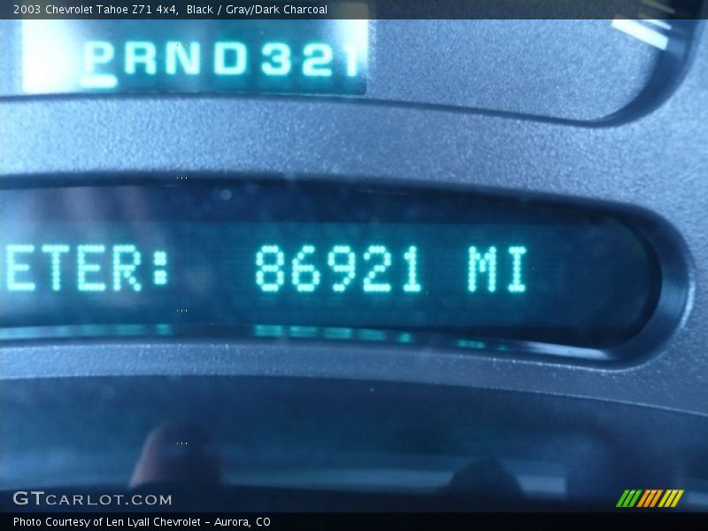 Black / Gray/Dark Charcoal 2003 Chevrolet Tahoe Z71 4x4