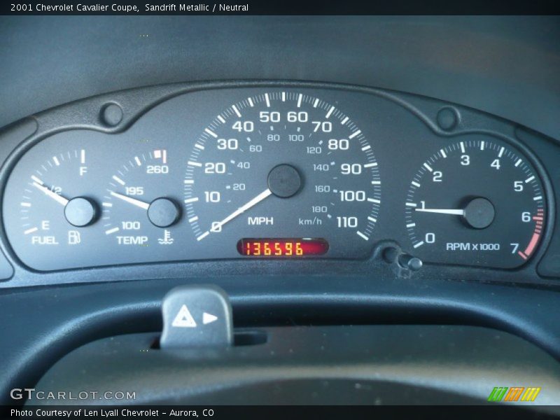 Sandrift Metallic / Neutral 2001 Chevrolet Cavalier Coupe
