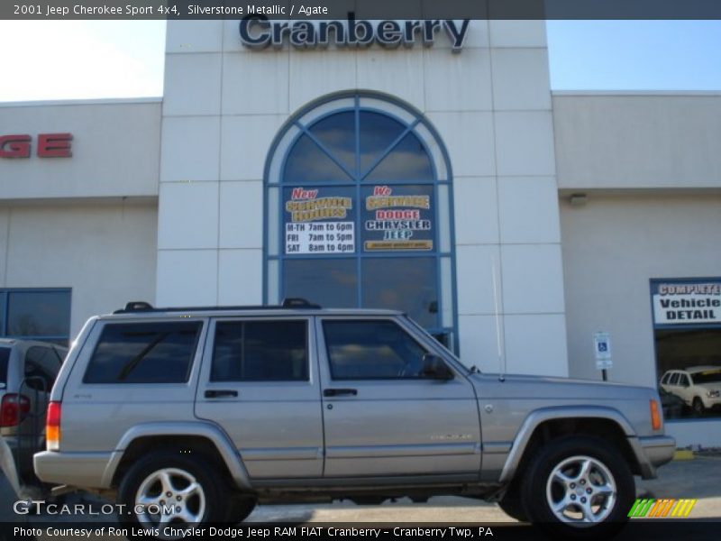 Silverstone Metallic / Agate 2001 Jeep Cherokee Sport 4x4