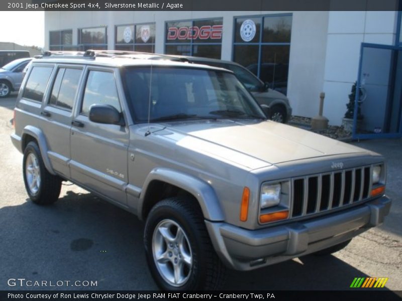 Silverstone Metallic / Agate 2001 Jeep Cherokee Sport 4x4
