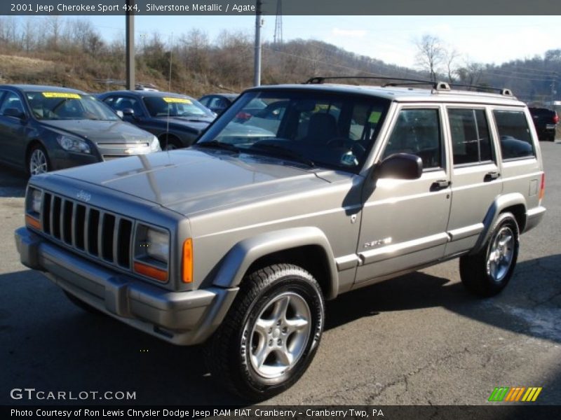 Silverstone Metallic / Agate 2001 Jeep Cherokee Sport 4x4