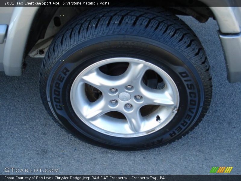 Silverstone Metallic / Agate 2001 Jeep Cherokee Sport 4x4