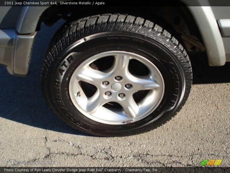 Silverstone Metallic / Agate 2001 Jeep Cherokee Sport 4x4