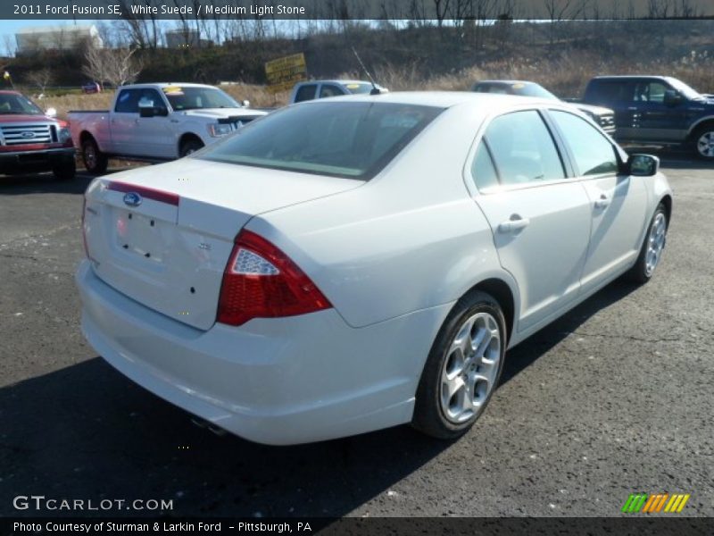 White Suede / Medium Light Stone 2011 Ford Fusion SE