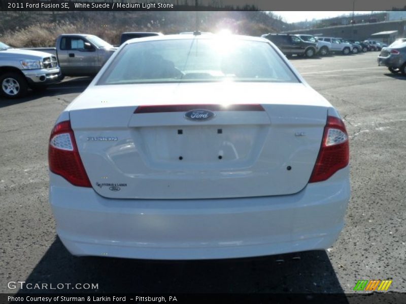 White Suede / Medium Light Stone 2011 Ford Fusion SE