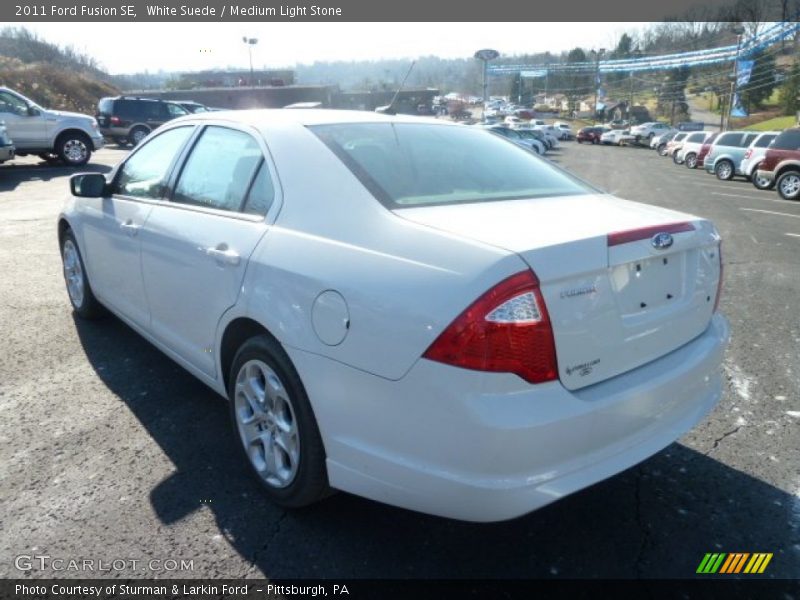 White Suede / Medium Light Stone 2011 Ford Fusion SE