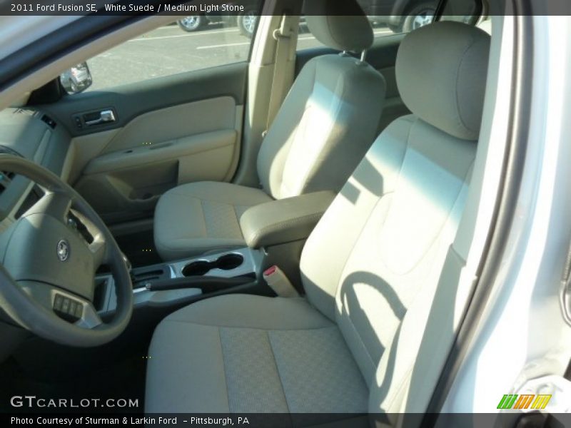 White Suede / Medium Light Stone 2011 Ford Fusion SE