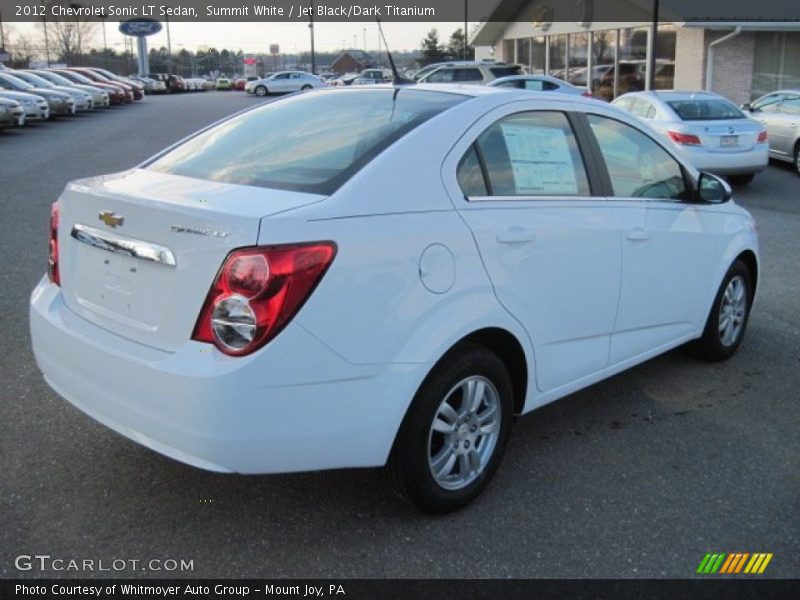 Summit White / Jet Black/Dark Titanium 2012 Chevrolet Sonic LT Sedan