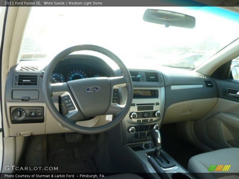 White Suede / Medium Light Stone 2011 Ford Fusion SE