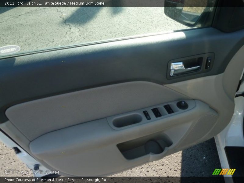 White Suede / Medium Light Stone 2011 Ford Fusion SE
