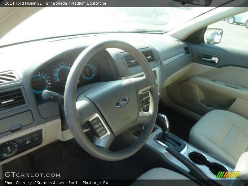 White Suede / Medium Light Stone 2011 Ford Fusion SE