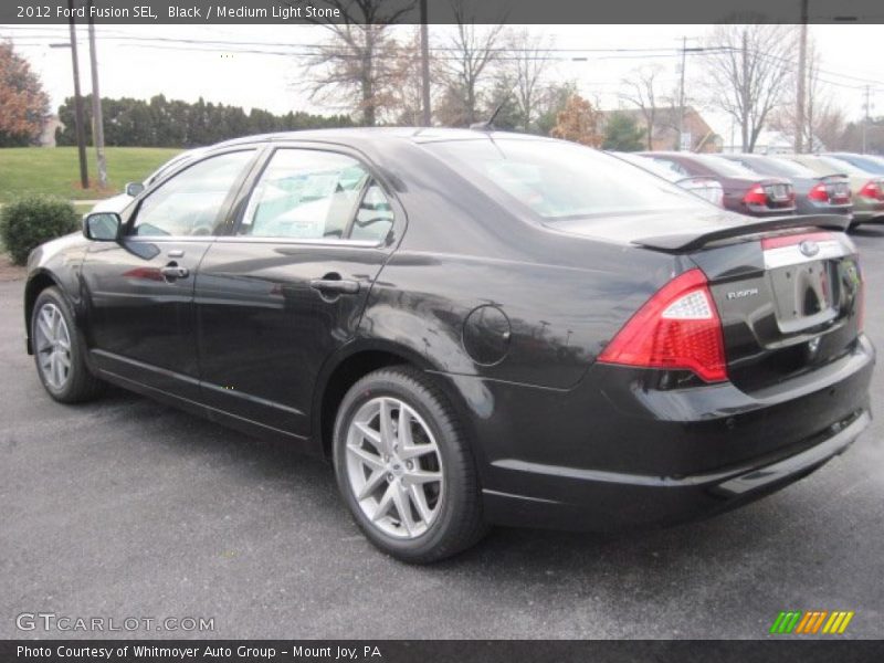 Black / Medium Light Stone 2012 Ford Fusion SEL