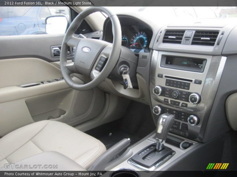 Black / Medium Light Stone 2012 Ford Fusion SEL