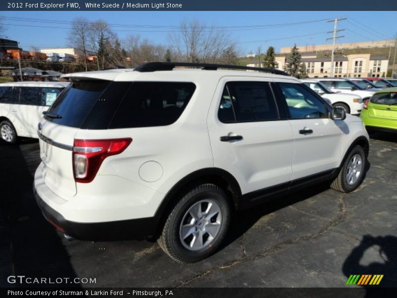 White Suede / Medium Light Stone 2012 Ford Explorer FWD