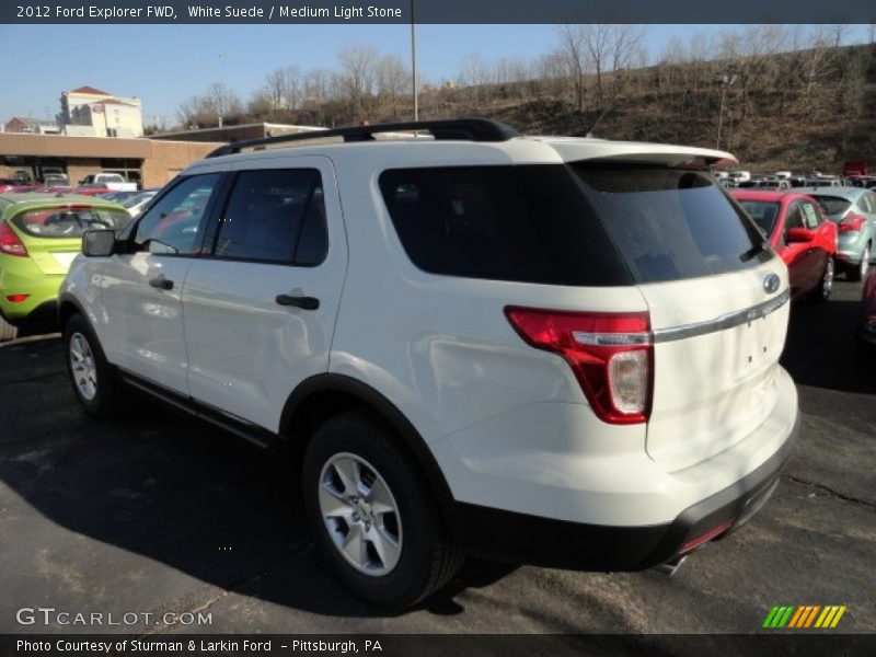 White Suede / Medium Light Stone 2012 Ford Explorer FWD