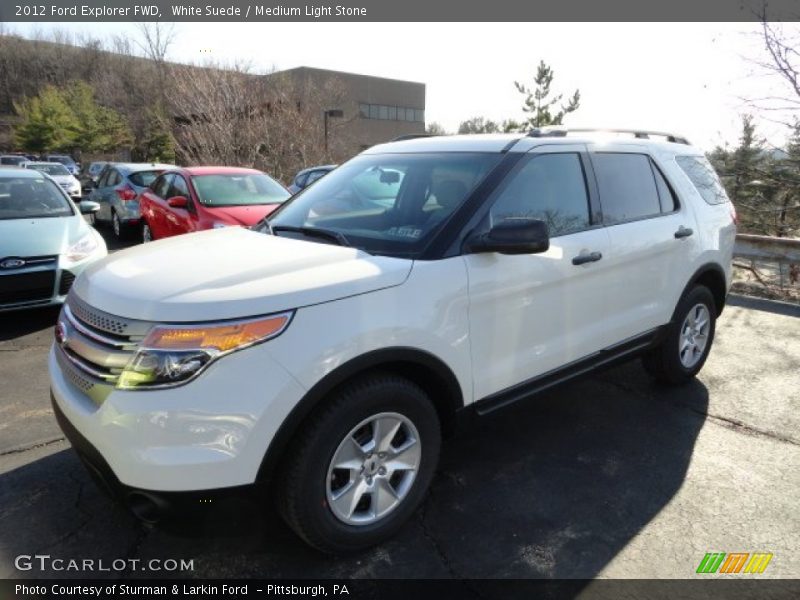 White Suede / Medium Light Stone 2012 Ford Explorer FWD